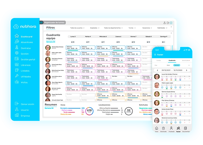 organizador del tiempo nubhora