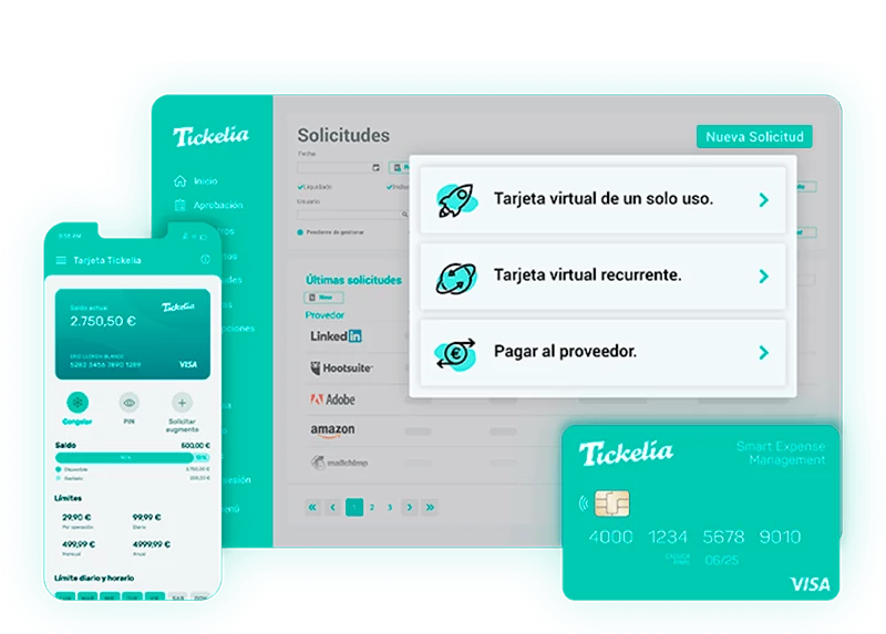 tarjeta visa tickelia